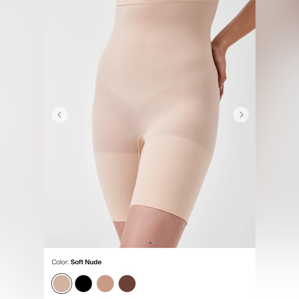 SPANX Soft Nude High Power Med Shorts